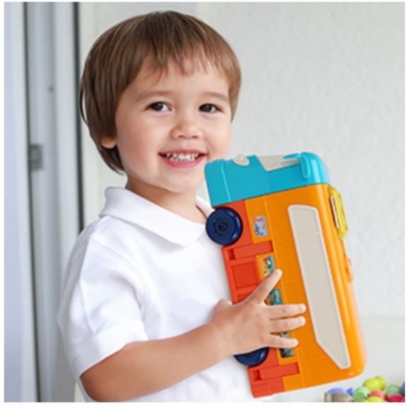 Kids Play Bus with Steering Wheel Toy, Sound and Light, Music School Bus - Picture 9 of 10